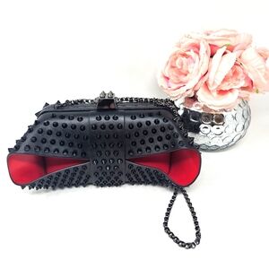 Christian Louboutin Grandotto Spike Leather Clutch